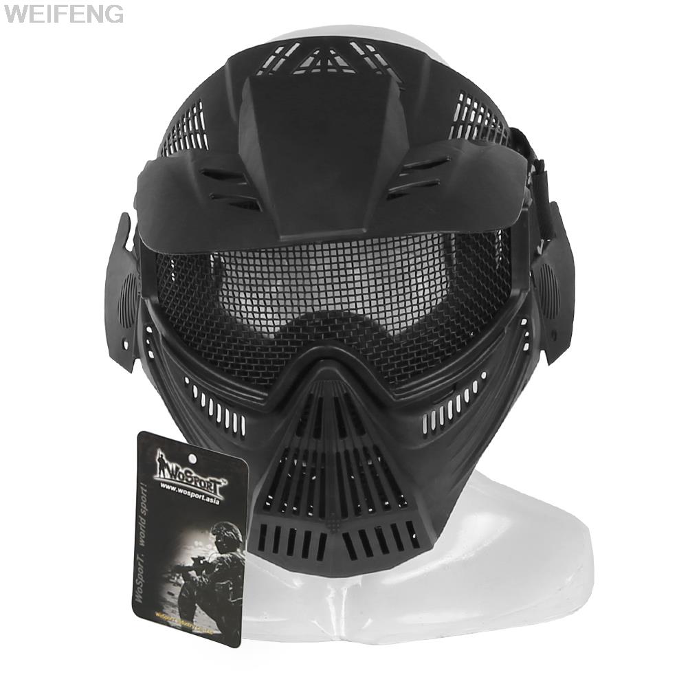 Camo Face Paint - 戦術マスクフルフェイススチールメッシュ目の保護マスクハロウィン CS ウォーゲーム狩猟軍事エアガン射撃マスク