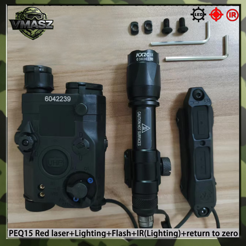 Trail Camera Infrared - エレメント・タクティカル PEQ-15 赤色・緑色レーザーサイト、赤外線照射装置、LEDフラッシュライト、20mmピカティニーレール対応、エアソフト、狩猟、タクティカル用