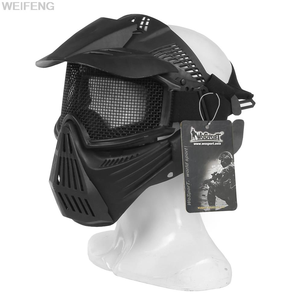 戦術マスクフルフェイススチールメッシュ目の保護マスクハロウィ - Camo Face Paint のレビューと価格