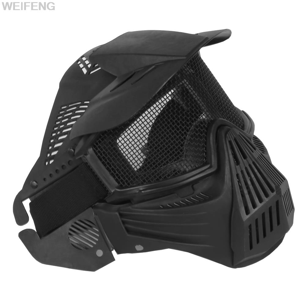 戦術マスクフルフェイススチールメッシュ目の保護マスクハロウィ - Camo Face Paint のレビューと価格