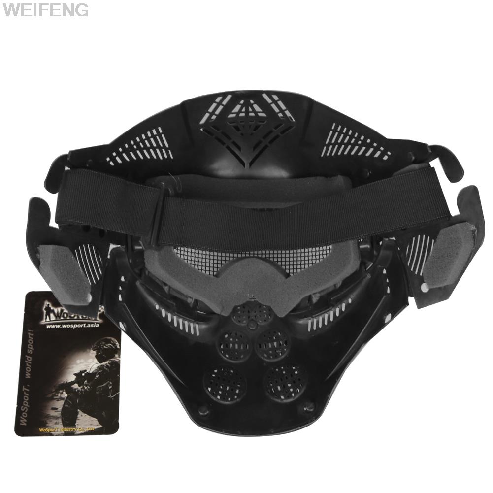 戦術マスクフルフェイススチールメッシュ目の保護マスクハロウィ - Camo Face Paint のレビューと価格
