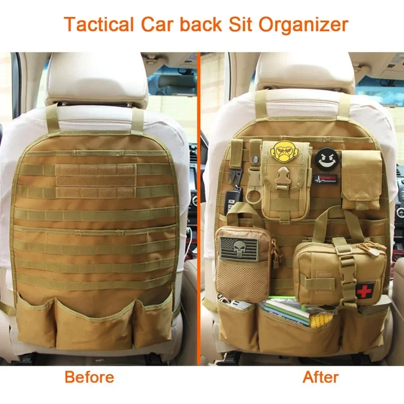 多機能モレシステム対応カーシート背面収納ポーチ、タクティカル - Outdoor Hunting Gear Storage のレビューと価格