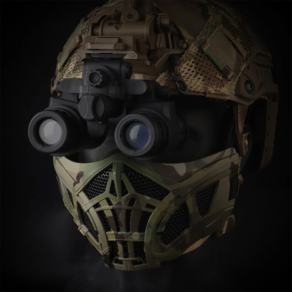 戦術エアガンハーフフェイスマスクインナーシリコンデザイン通気 - Camo Face Paint のレビューと価格
