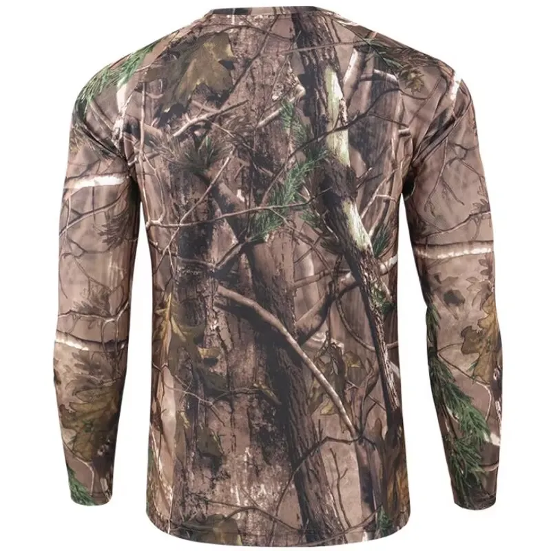 3Dプリント加工を施した、カジュアルな長袖迷彩柄のメンズTシ - Outdoor Hunting Prints のレビューと価格