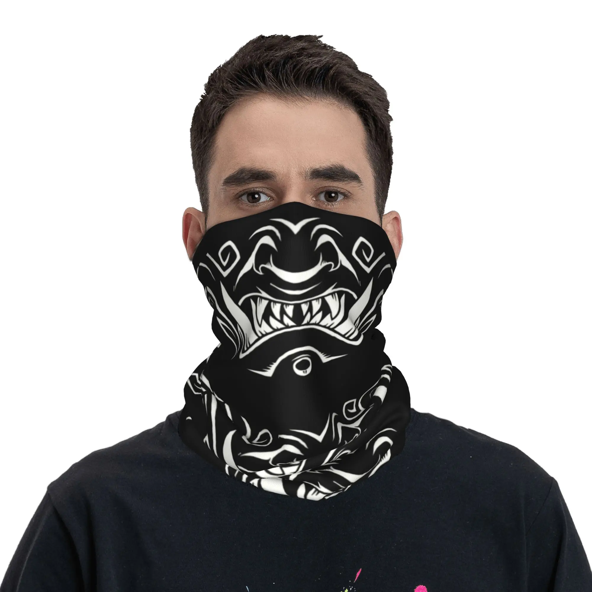 鬼日本サムライデーモンウィンターヘッドバンドネックウォーマー - Outdoor Hunting Prints のレビューと価格