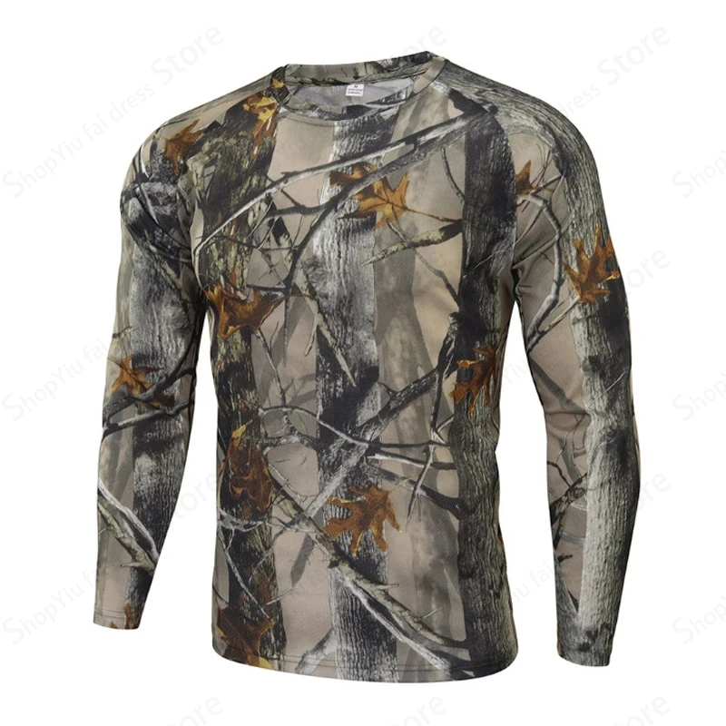 メンズ カモフラージュ柄 長袖Tシャツ タクティカル ミリタ - Outdoor Hunting Prints のレビューと価格